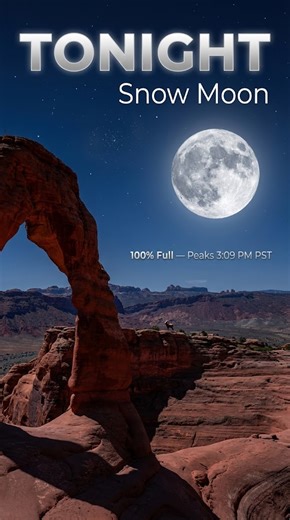 TONIGHT, FEBRUARY 1, 2026—the Snow Moon reaches perfect 100% illumination at 11:09 PM GMT. This is February's Full Moon, shining at magnitude -12.7 as the brightest lunar event of the month. The name "Snow Moon" comes from Native American tribes who tracked seasons by lunar cycles. February typically brings the heaviest snowfall across North America, making this the month when hunting becomes most difficult and survival depends on stored food. Look east at sunset. The Snow Moon rises as the Sun 