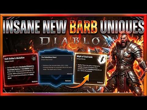 Diablo 4 Lord of Hatred Season 13 Every New Barbarian Uniques Revealed : Barb Uniques S13