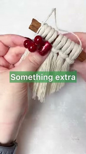 DIY MACRAME CHRISTMAS ORNAMENT | Quick Macrame | Easy Macrame Ornament | #Shorts
