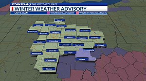 MAP: Timing the Snow and How Much Is Expected in Central Ohio