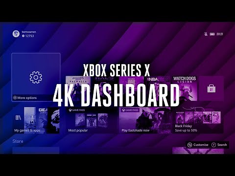Xbox Series X 4K dashboard