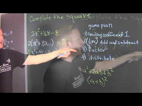 Complete the square leading coefficient not 1