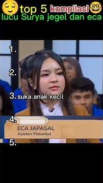 top 5 kompilasi lucu Surya jegel dan eca #talkpod #lucu #shorts #komedi