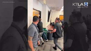 FULL VIDEO: U.S. Sen. Alex Padilla forcefully removed from Noem news conference, handcuffed
