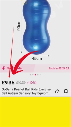 #GoDyna Peanut Ball Kids Exercise Ball Autism Sensory Toy Equipment for Kids Physical Therapy, Yoga, Pilates,Core Training