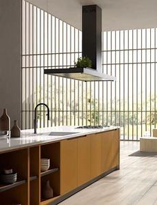 [Hot Item] European Style Modular Islands Handless Laminated MDF MFC Wooden Kitchen Cabinet Sets