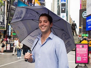 Rentbrella Keeps The Drops Off Your Head - For Free If You Return It In Time