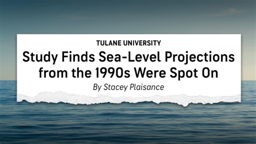Study: Sea-level projections from the 90s were spot on