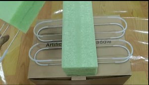 GRPFS 3 Pack Cemetery Saddles for Headstones 12 Inch Wire Rustproof Galvanized Gravestone Saddle with Foam