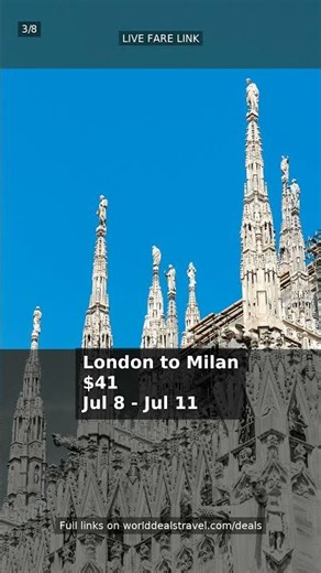 8 cheap flights found today | Live Fare Links #Shorts