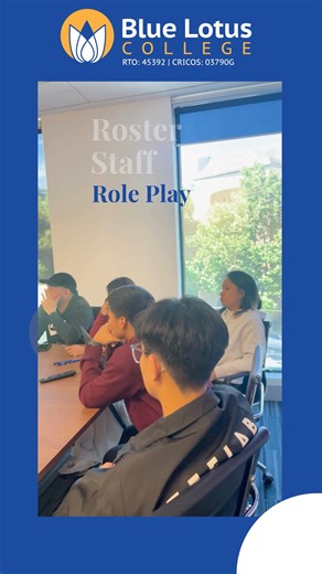 12 reactions | Blue Lotus College is in ACTION! Hands-on role play for SITXHRM008 Roster Staff — teamwork, planning, communication and real industry skills! This is how we learn. This is how we grow. Come study with us. #studyinaustralia #Bluelotuscollege #StudentSkills #melbourne #hospitalitycourse | Blue Lotus College: RTO No. 45392 Cricos Code. 03790g | Facebook