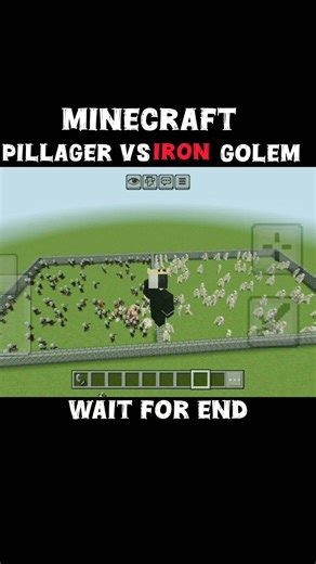 100 Pillager vs 100 Iron Golem Battle in Minecraft 😱🔥 #minecraft​ #minecraftshorts​ #shorts​