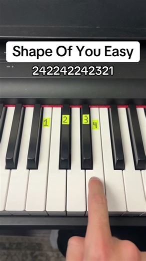 Shape Of You Easy Piano Tutorial #piano #pianotutorial #shapeofyou