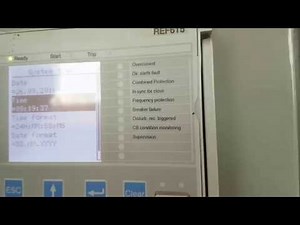ABB REF615 configurations. time setting.