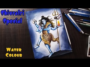 How to draw Shiv ji Bhagwan | Watercolour Drawing ShivRatri 2020