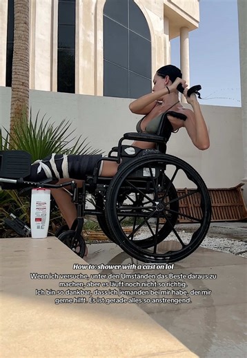 Showering Tips with a Cast After a Ski Accident