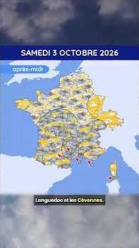 Météo du Samedi 3 au Lundi 5 Octobre 2026