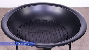 Watch Fire Pit, 22'' Metal Foldable Fire Pits, Burning Firepit on Amazon Live