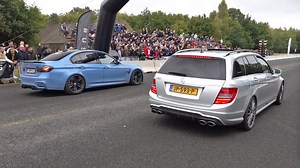 C63 AMG Estate vs BMW M3 F80 Drag Race