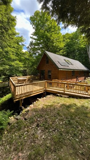 7 Acres of Riverfront Land and a Cozy Off-Grid Cabin for $155,000! | Log Cabin