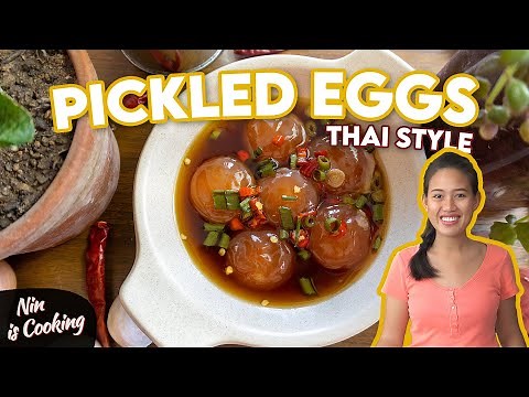Spicy Thai PICKLED EGGS Recipe • Pickled Egg Yolk in Soy Sauce • Nin is Cooking