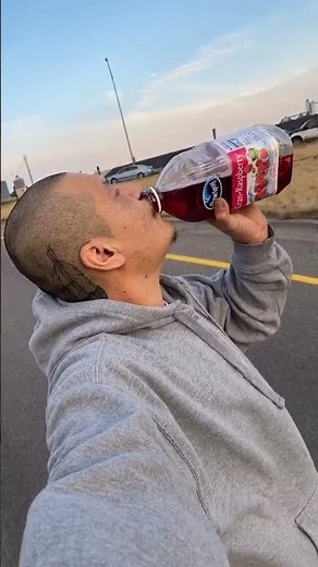 Guy skateboarding listening to Fleetwood Mac drinking Ocean Spray Cranberry Juice