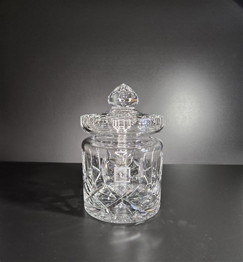 Cut Crystal Biscuit Barrel With Lid - Etsy