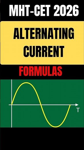 🎯Alternating Current Formulas #mhtcet2026 #shorts