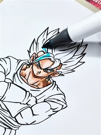 Drawing Vegeto and Gogeta Fusion Art