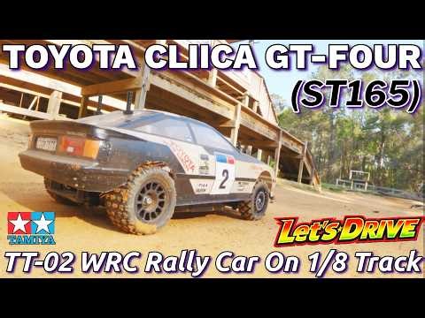Tamiya [TT-02] Rally on a 1/8 Buggy Track (w) ST165 Celica + 74mm Grom Tire