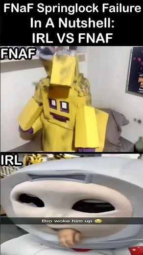 FNaF Springlock Failure In A Nutshell: - IRL VS FNaF
