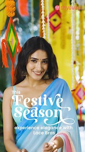 9.8K views · 121 reactions | This festive season, elevate your saree game with the perfect lace bra to compliment your festive outfit!  With its perfectly tailored fit, this elegant bra is sure to make you look flawless in whatever you wear. ✨ #SareeSensation #ShywayFestive Product SKU: Find it in the link in our bio. #shyawayshop #shyee #saree #festive #blue #perfectfit | Shyaway.com | Facebook