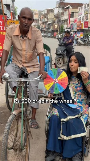Geet on Instagram: "End Miss na karna 🙏🏼 inn 3 bhaiya ki smiles are PRICELESS 😃 Aap kya karte? Rs 500 ya wheel ko spin karoge? 🥰 3 mehnati rickshaw walo ko option diya… dekho unka luck kaisa tha 🔥 2nd wale bhaiya ka expression miss na karna 😃 Iss situation me aap kya karte? Join Me to Spread Happiness 👉🏼 @theofficialgeet 🥰 . . #humanity #randomactsofkindness #surprise #elderly #streetvendor"