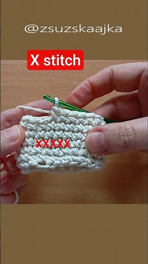 X single crochet #crochetforbeginners #crochet #xstitch