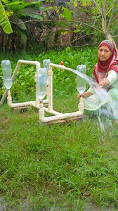 4.1M views · 55K reactions | Water pump without electricity from plastic bottles & PVC pipe! #shorts #reels #fblifestyle | Rana Craft | Facebook