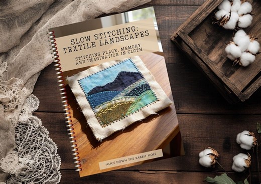 Slow Stitching Textile Landscapes Workbook | Layered Fabric Art, Embroidery Ideas, Mindful Sewing Project Guide - Etsy