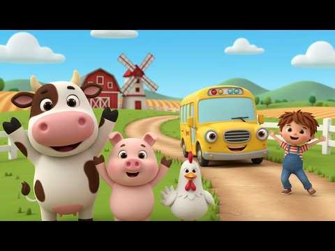 Farm Songs for Kids | Farm Animals Help the Harvest, Wiggle Wiggle Body & Bus Adventure