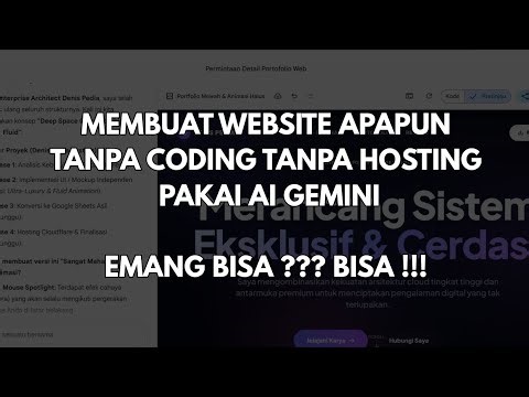 Begini Cara Gue Buat Website Otomatis dengan Menggunakan Gemini AI Tanpa Coding Tanpa Hosting...