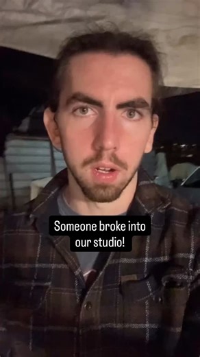 Jacob Barfield on Instagram: "Our studio got broken into! #jbarts #vlog #artstudio #cat"