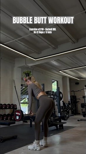 #7/10 BARBELL RDL — View my bubble butt playlist for full workout.