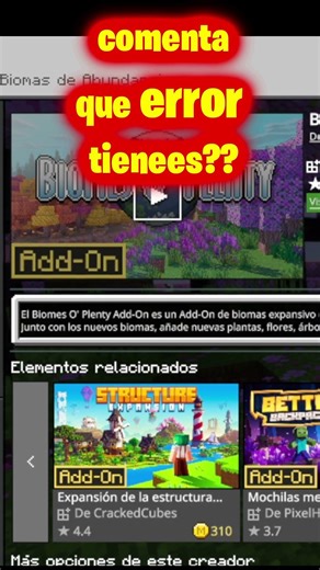#datwinxd🌮👽🍸Asi puedes adquirir el ADDON BIOMES o PLENTY desde la tienda de minecraft AHORA!!👽👌