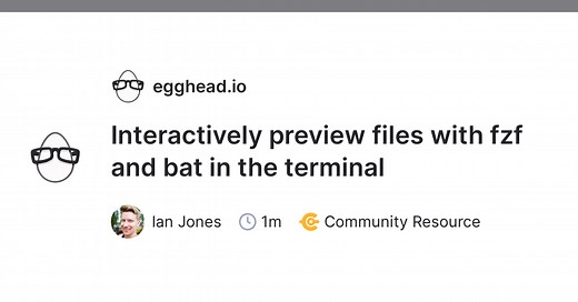 Interactively preview files with fzf and bat in the terminal