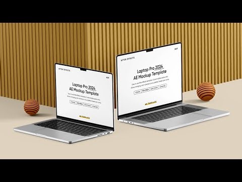 Macbook Pro M4 Screen Mockup Video - After Effects Template