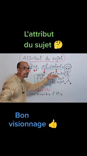 L'attribut du sujet. #langue #languefrançaise #FLE #grammaire #coursdefrancais @Mimi ben @Prof. Hassan