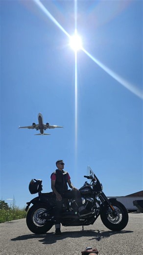Buddy Ride to Catch a Flight #motorcycle #motorad #airplanespotting