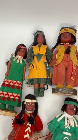 Vintage Native Canadian Dolls | Collectible Folk Art Set - Etsy