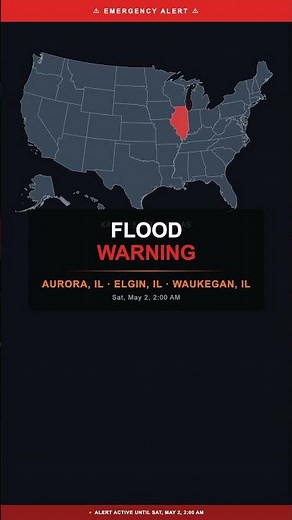 🔴 Flood Warning — Aurora, IL | Weather Alert