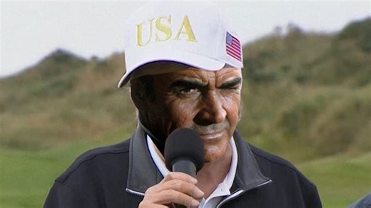President Donald Trump does the worst Sean Connery impression you've ever heard