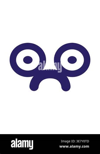 pixelize effect animation of sad staring face icon Stock Video Footage - Alamy