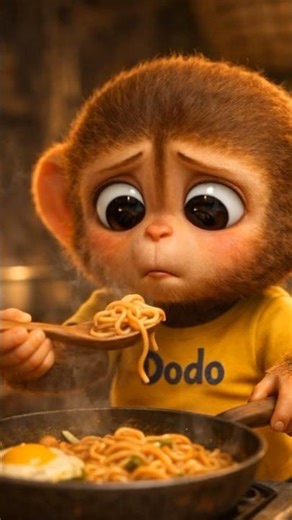 Adorable baby monkey "Dodo" 🥹🐒 #monkey #ai
